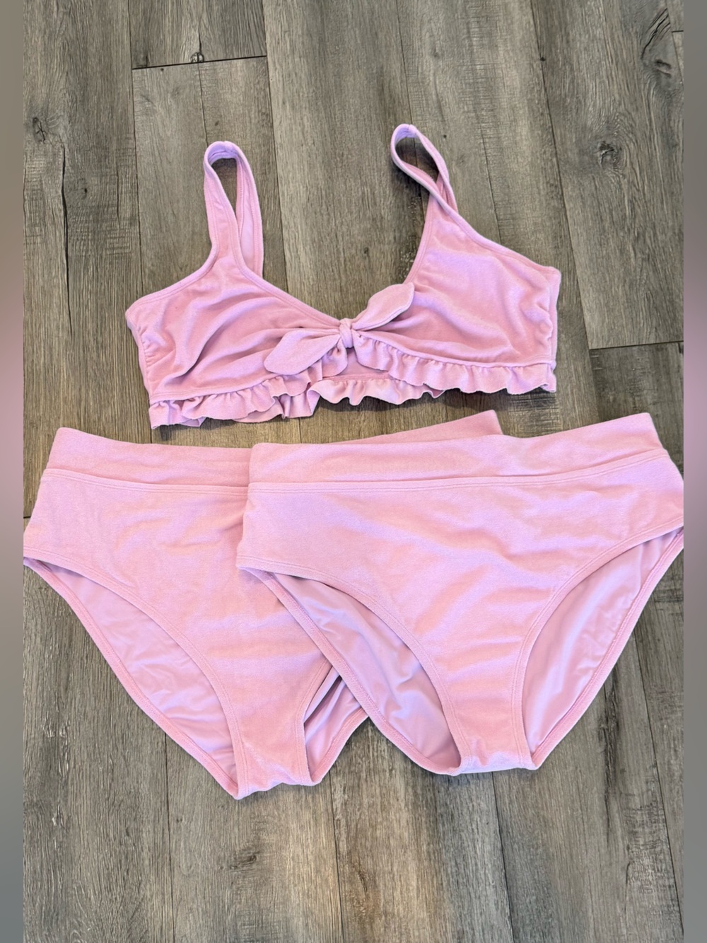 Pink Ruffle Bikini Set – Top + Bottoms (2X & 3X)